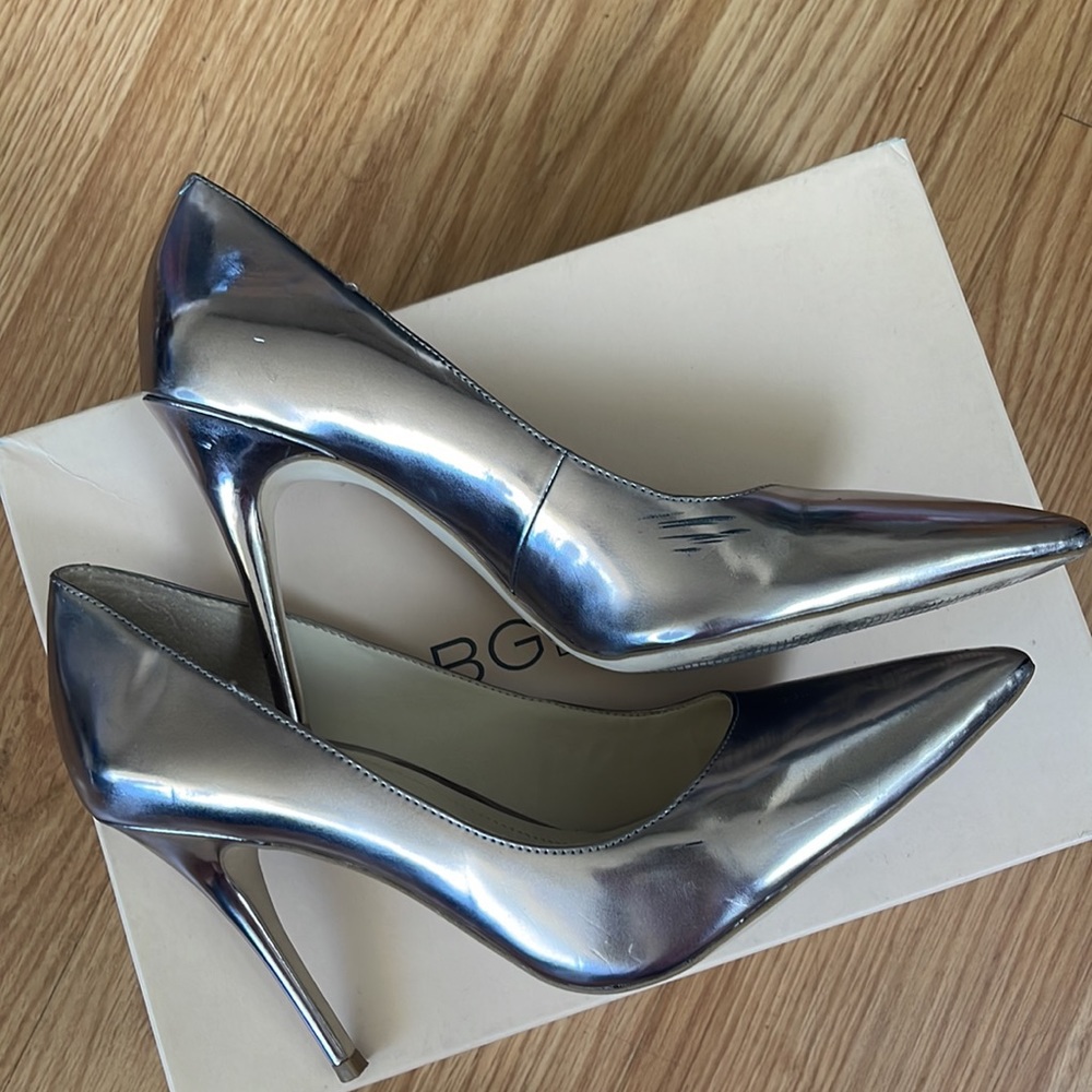 Bcbgeneration Point Metallic Heels - image 2